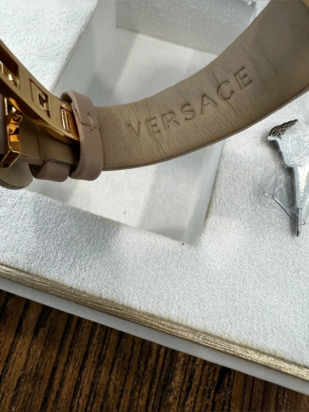 Versace Gold and Beige Women's Watch